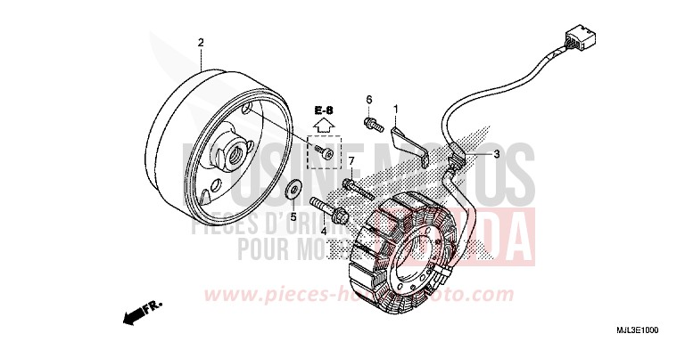 GENERATRICE de NC750X DCT SWORD SILVER METALLIC (NHA95) 2014